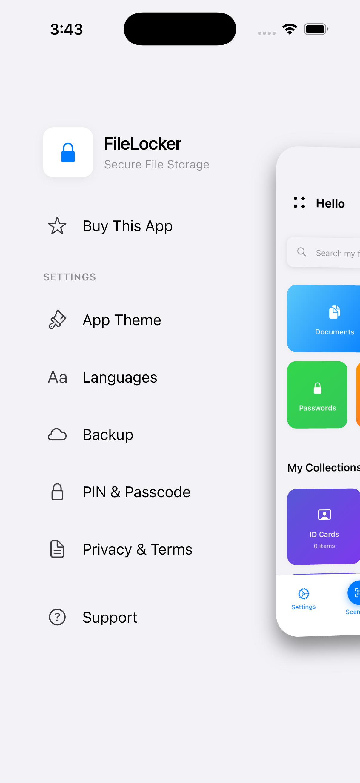 Side Menu - Light Theme